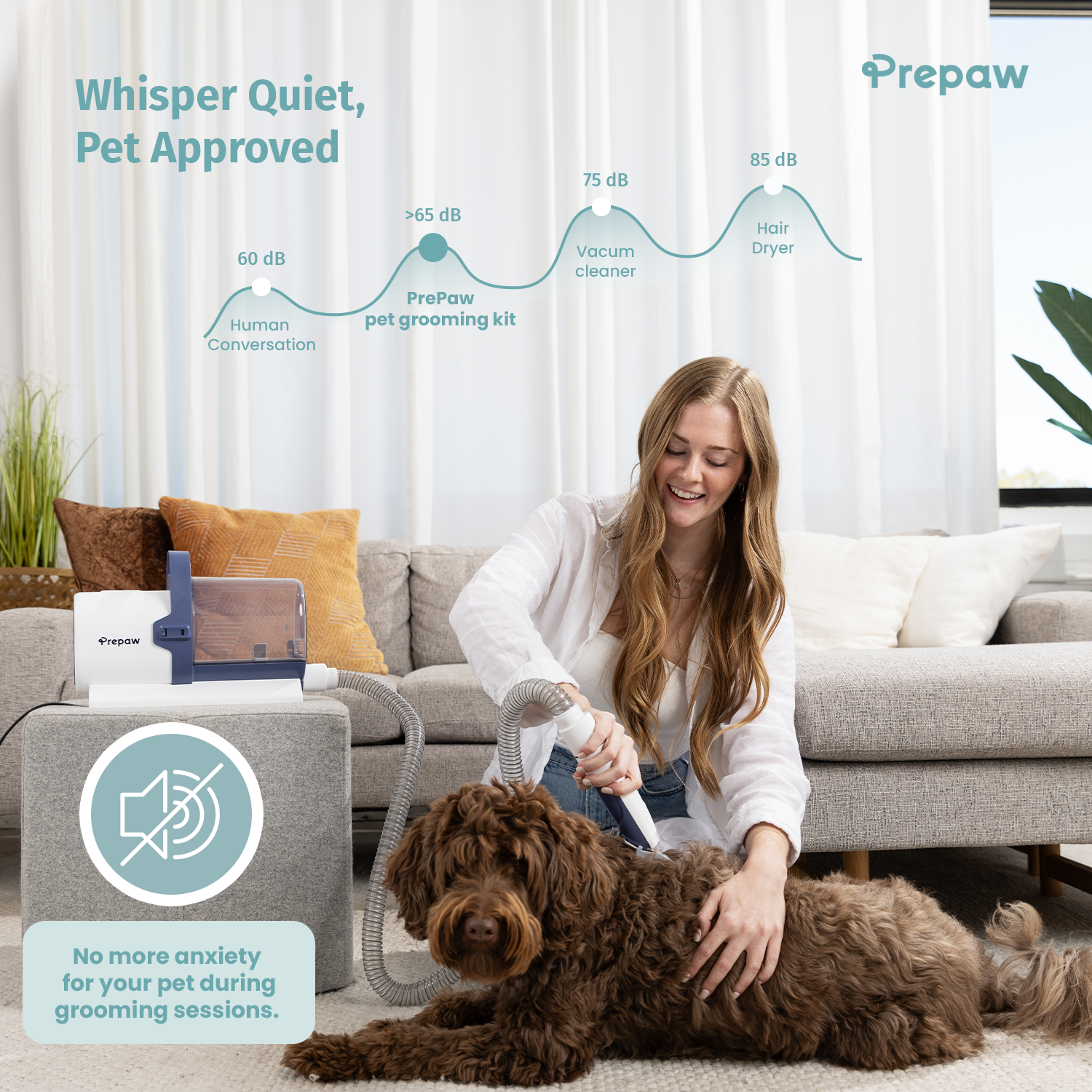 PrePaw pet grooming vacuum kit