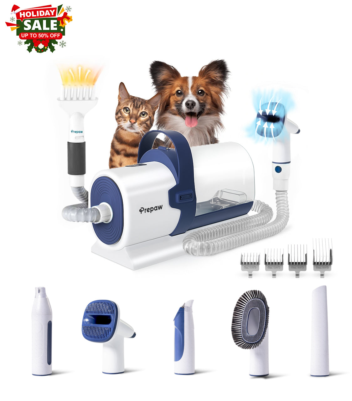 PrePaw Pet Grooming 10 in 1 Vacuum Kit- Ultra Max with Blower/Dryer