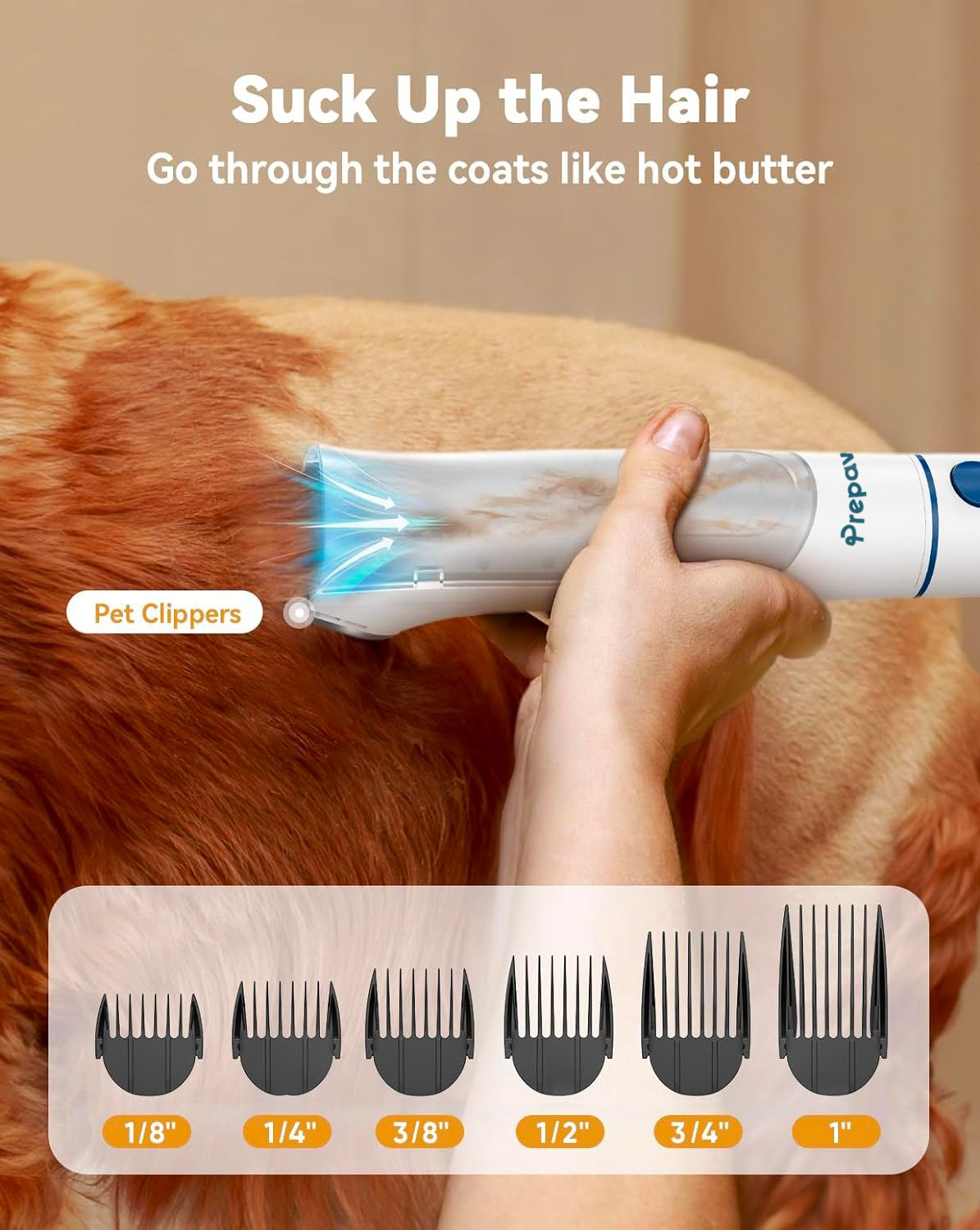 PrePaw™ Ultra Max - 10-in-1 Ultimate Pet Vacuum Grooming Set with Included Powerful Dual Function Blower/Dryer (Multiple Heat Setting and Quiet Mode) LATEST MODEL!