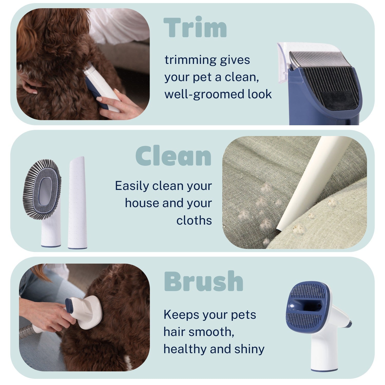 PrePaw pet grooming vacuum kit