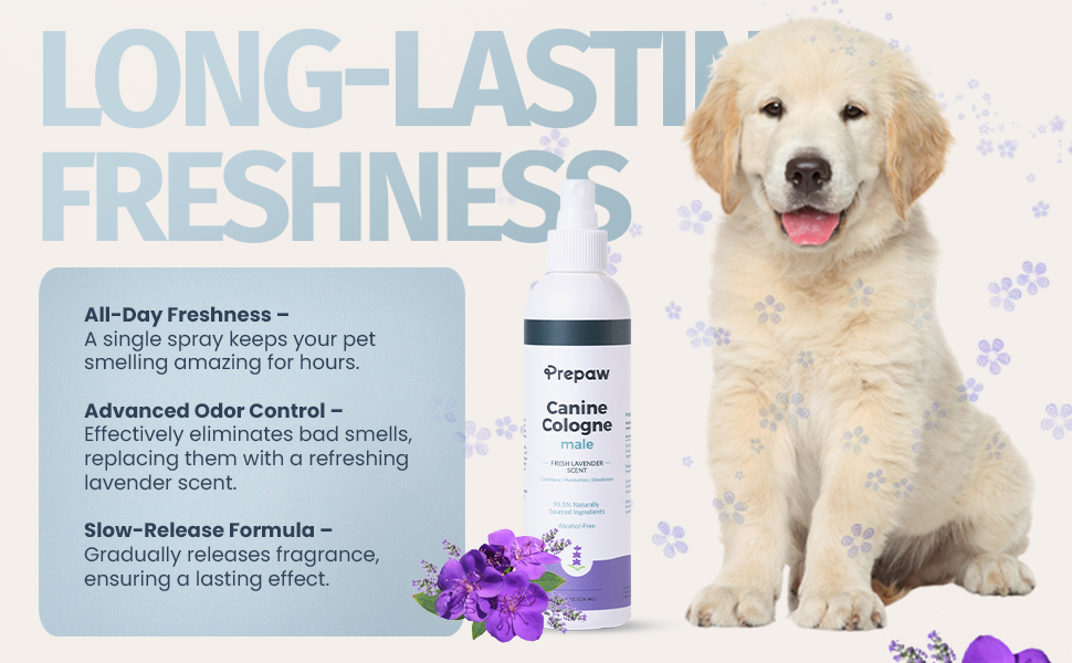 PrePaw™ Natural Male Pet Cologne - 8 oz-Lavender