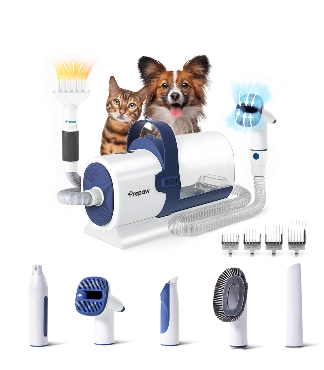 Pet Terra 5-in-1 Grooming Kit - Dry, Vacuum, Trim For Dogs