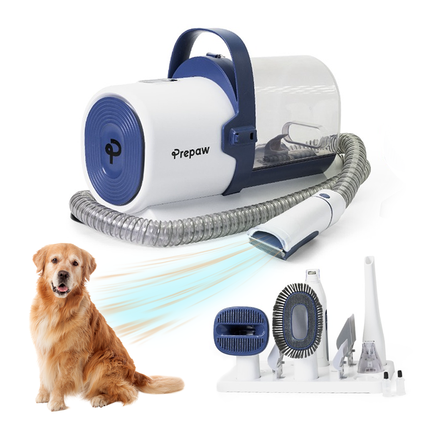 PrePaw Pet Grooming 7 in 1 Vacuum Kit PG50 Plus (with Paw Trimmer & Nail grinder)