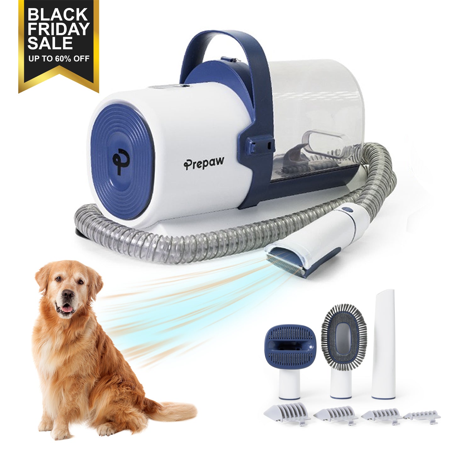 PrePaw Pet Grooming 4 in 1 Vacuum Kit - PG50 Lite