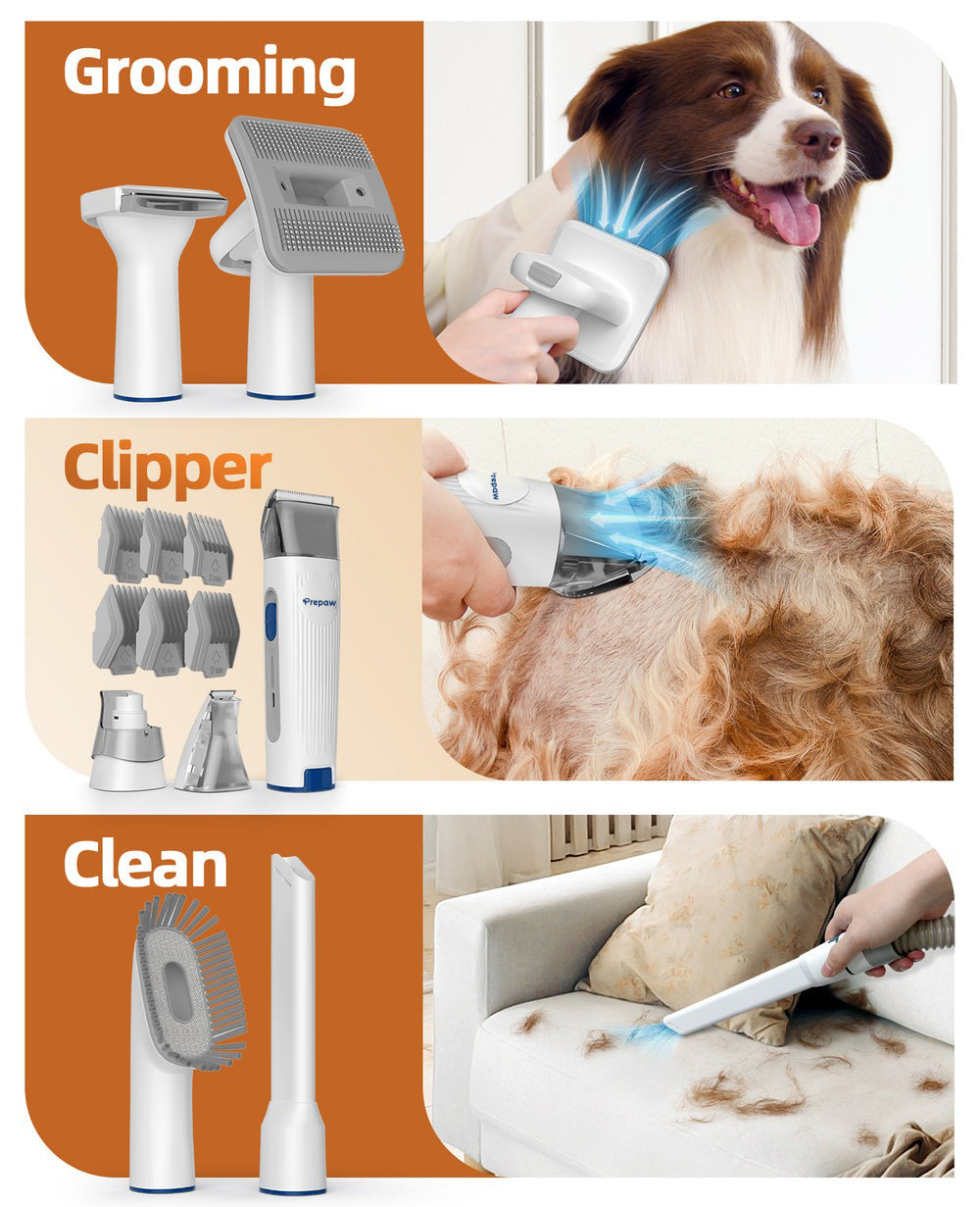 PrePaw™ Advanced Pro - 7-in-1 All-Inclusive Pet Grooming Set (Includes Nail Trimmer and Nail Grinder)